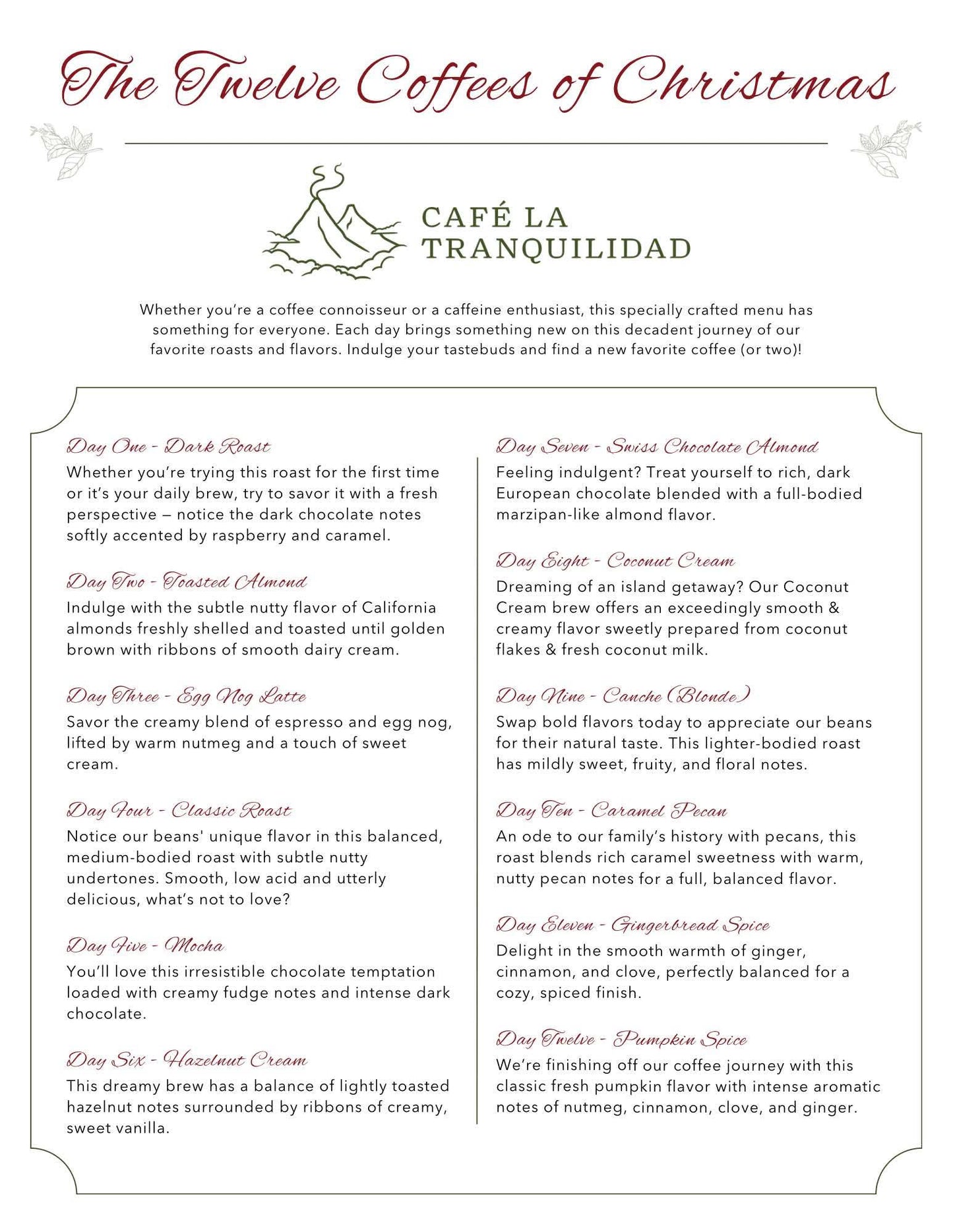 Holiday Coffee Advent Calendar